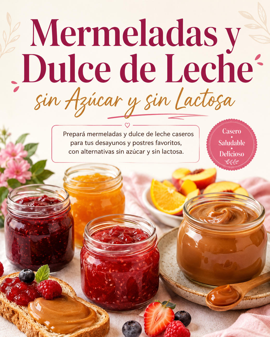 Mermeladas y Dulce de Leche sin azúcar y sin lactosa